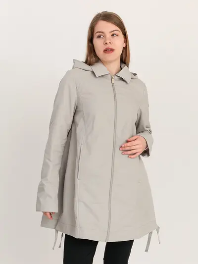 Куртка А-силуэта со съемным капюшоном